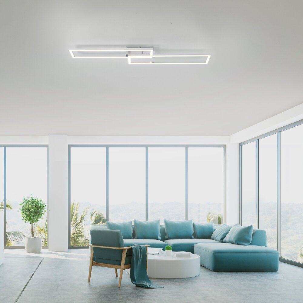 Plafonnier Leuchten-Direkt IVEN LED Acier brossé, 1 lumière main product photo