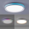 Plafonnier Leuchten-Direkt RIBBON LED Blanc, 2 lumières, Télécommandes, Changeur de couleurs