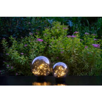 boule lumineuse Campinas LED Noir, Blanc H3368060