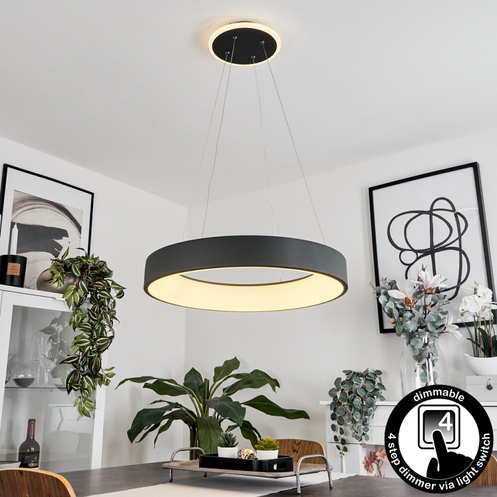 Suspension Areja LED Anthracite, Blanc, 1 lumière main product photo