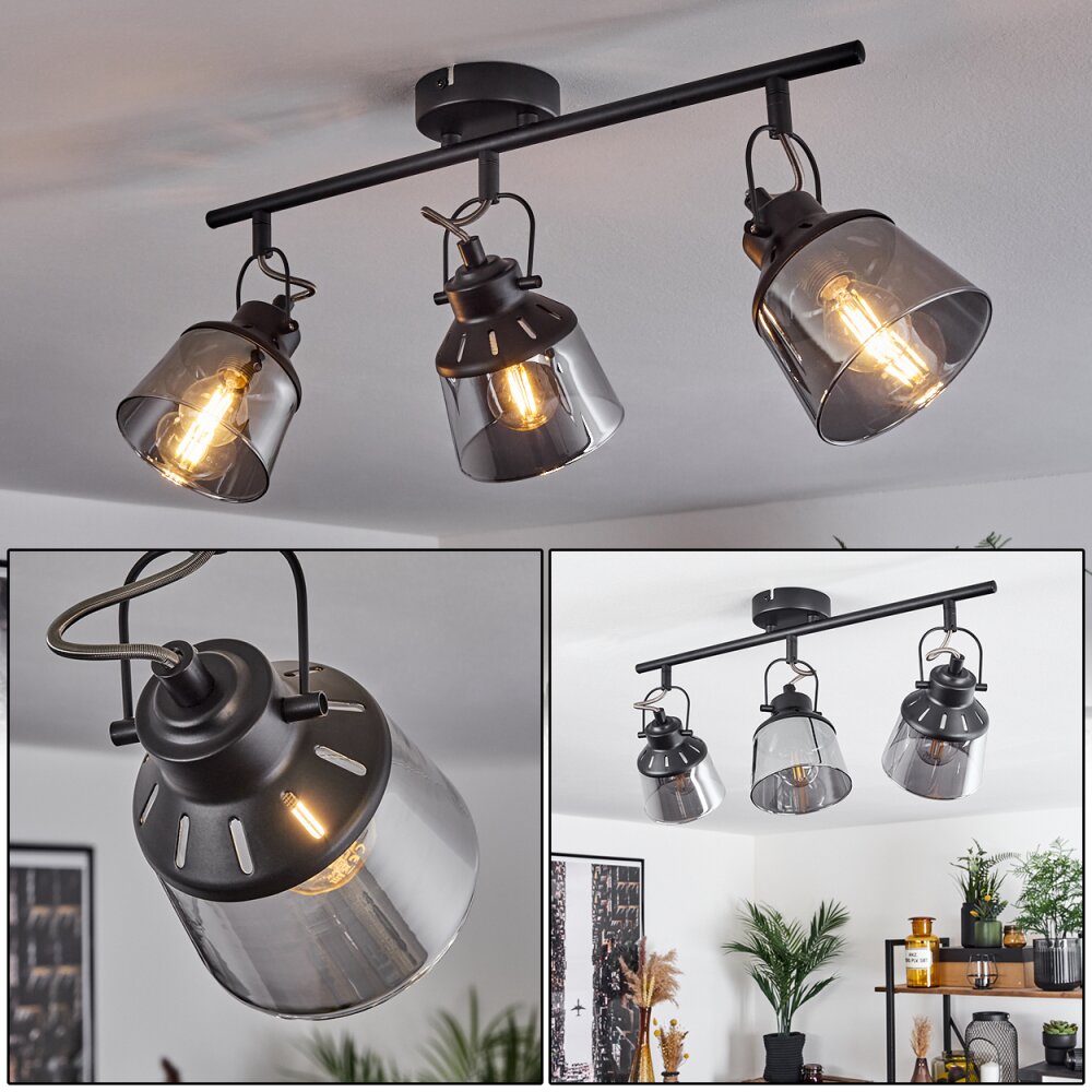 Plafonnier Safari Noir, 3 lumières main product photo