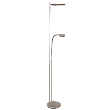 Lampadaire à vasque Steinhauer Turound LED Acier brossé, 2 lumières