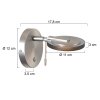 Applique murale Steinhauer Turound LED Acier brossé, 1 lumière