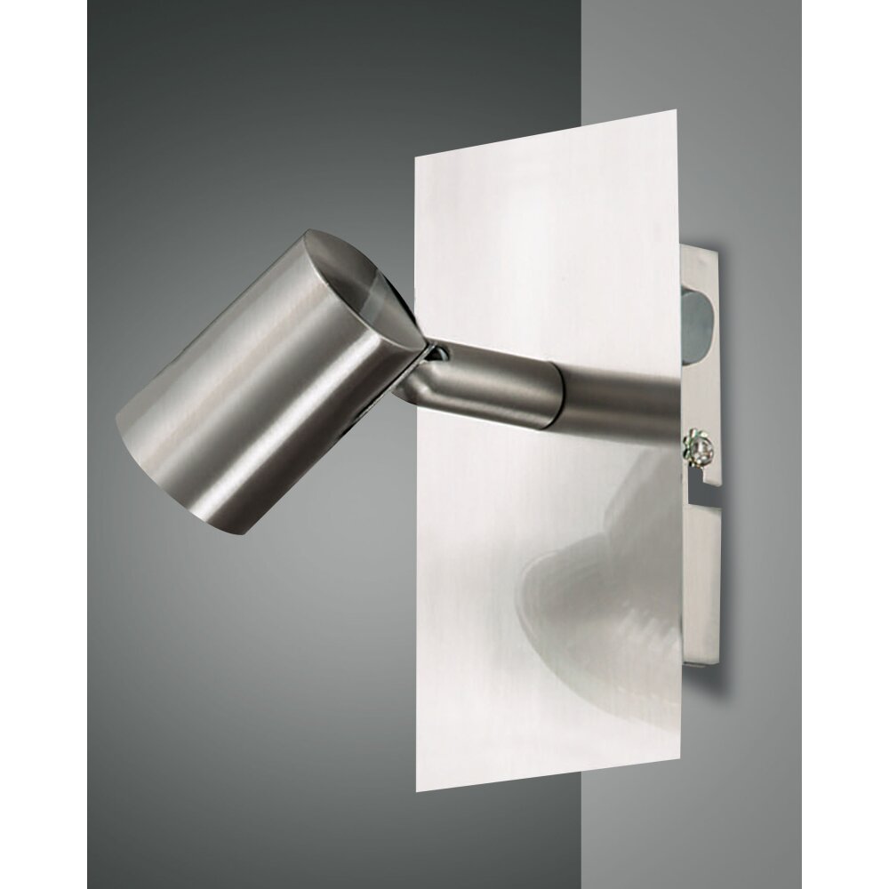 Applique murale Fabas Luce Tucson Nickel mat, 1 lumière main product photo