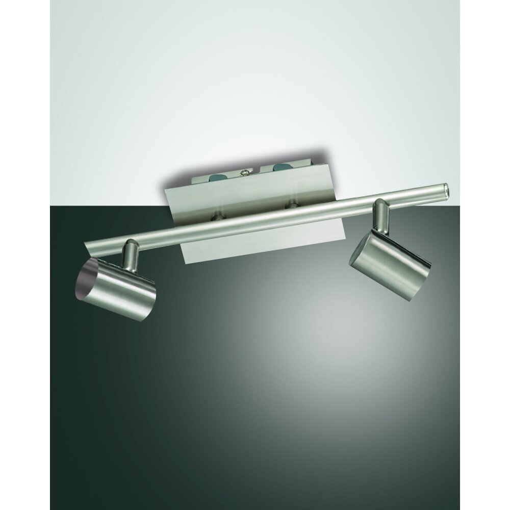 Applique murale Fabas Luce Tucson Nickel mat, 2 lumières main product photo
