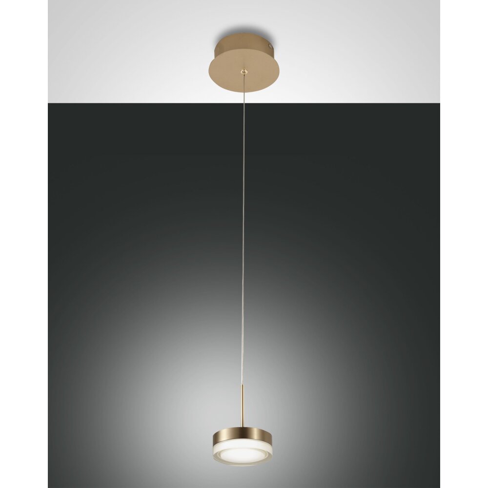 Suspension Fabas Luce Dunk LED Laiton, 1 lumière main product photo