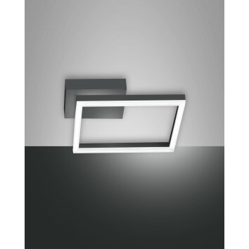 Plafonnier Fabas Luce Bard LED Anthracite, 1 lumière