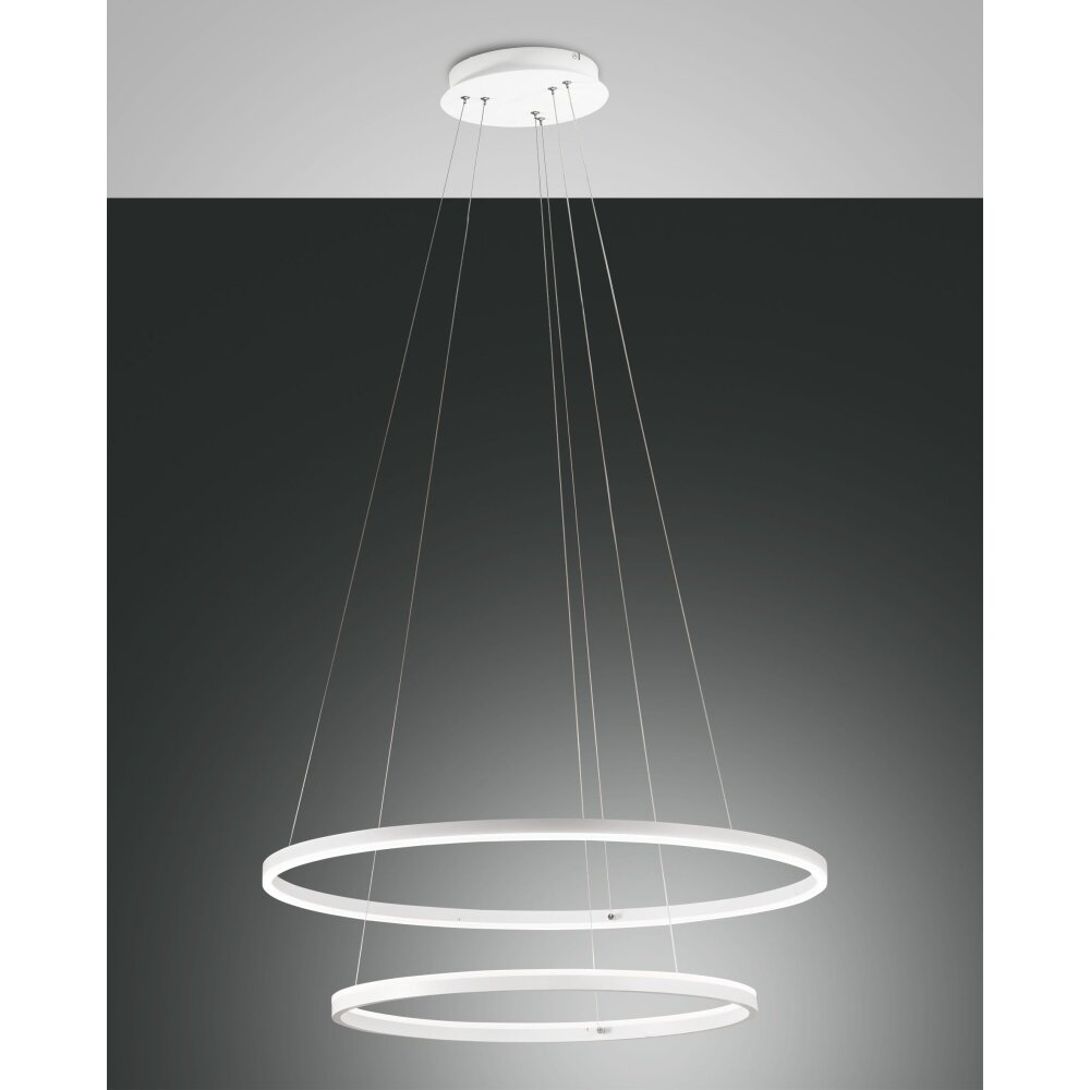 Suspension Fabas Luce Giotto LED Blanc, 2 lumières main product photo
