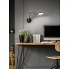 Applique murale Fabas Luce Regina LED Noir, 1 lumière