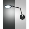 Applique murale Fabas Luce Regina LED Noir, 1 lumière