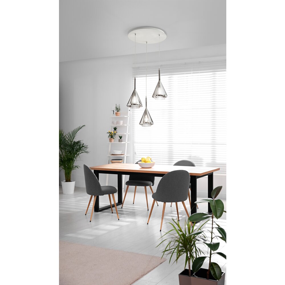Suspension Fabas Luce Tris Blanc, 3 lumières main product photo