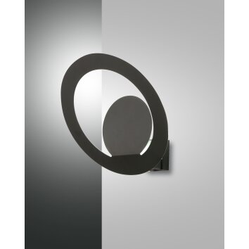 Applique murale Fabas Luce Hector LED Noir, 1 lumière