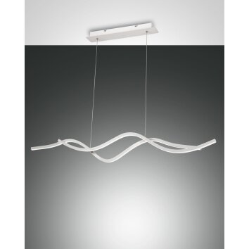 Suspension Fabas Luce Sinuo LED Blanc, 2 lumières