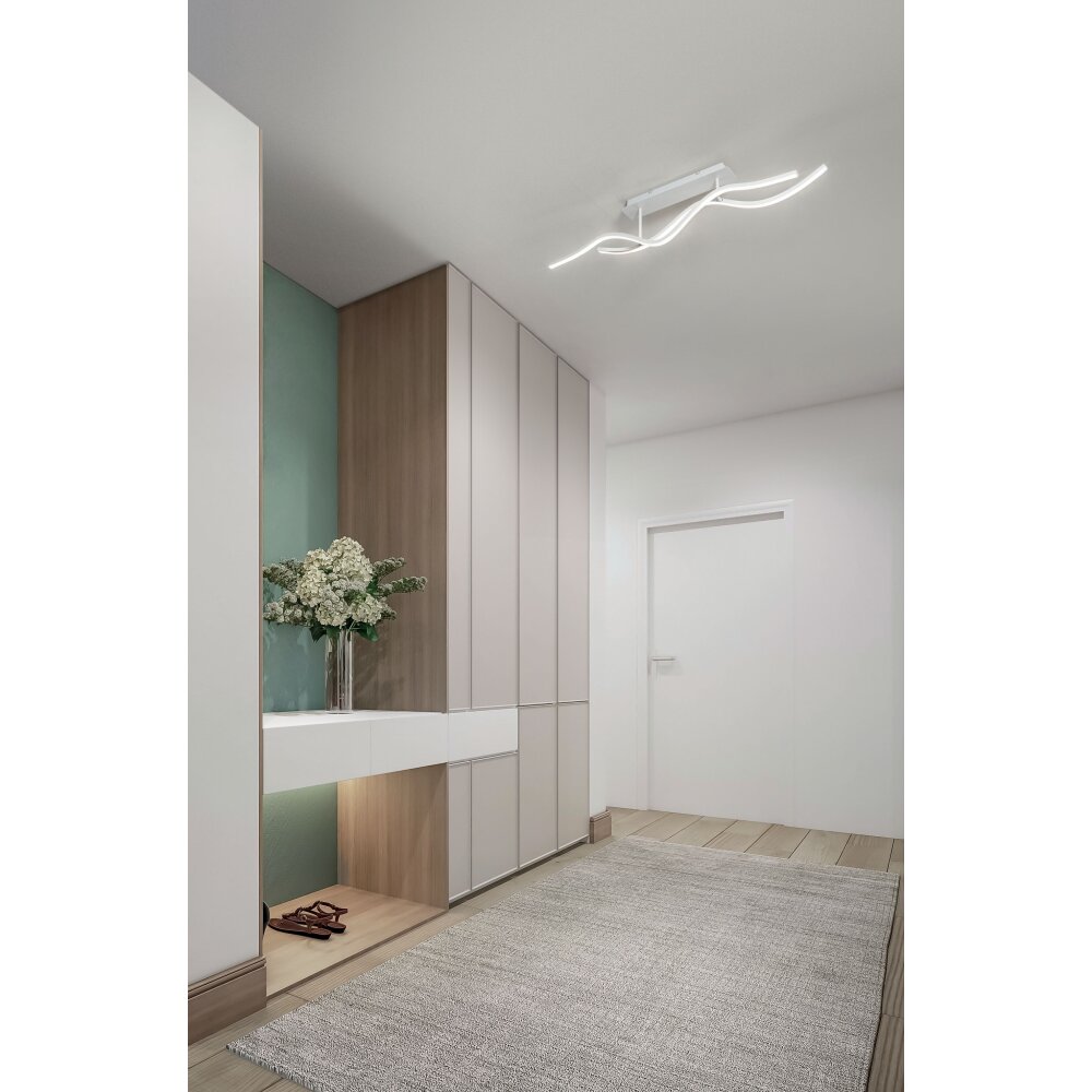 Plafonnier Fabas Luce Sinuo LED Blanc, 2 lumières main product photo