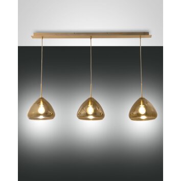 Suspension Fabas Luce Glow Laiton, 3 lumières