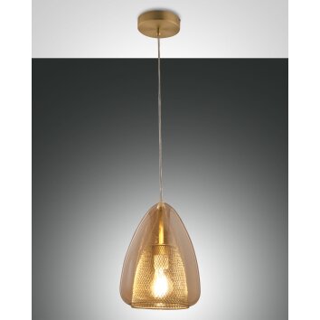 Suspension Fabas Luce Britton Laiton, 1 lumière