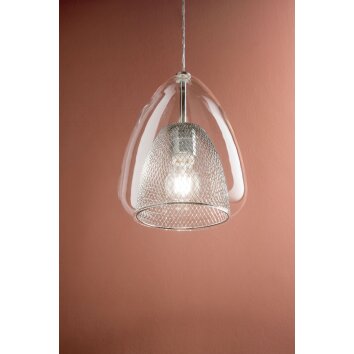 Suspension Fabas Luce Britton Blanc, 1 lumière