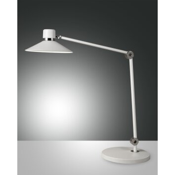 Lampe de table Fabas Luce Panarea LED Blanc, 1 lumière