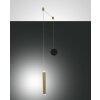 Suspension Fabas Luce Prado LED Laiton, Noir, 1 lumière