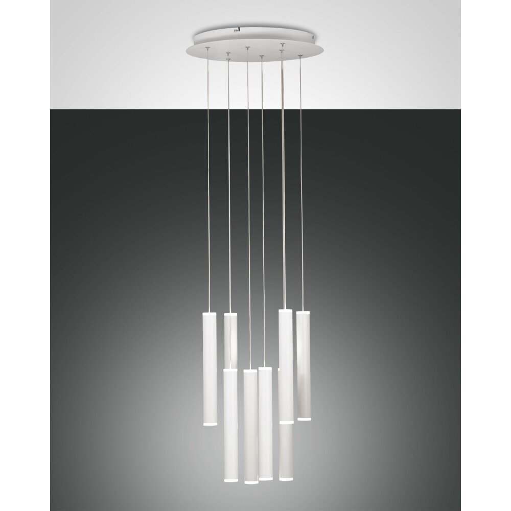 Suspension Fabas Luce Prado LED Blanc, 8 lumières main product photo