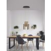 Suspension Fabas Luce Prado LED Or, Noir, 8 lumières