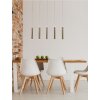 Suspension Fabas Luce Prado LED Or, Noir, 5 lumières