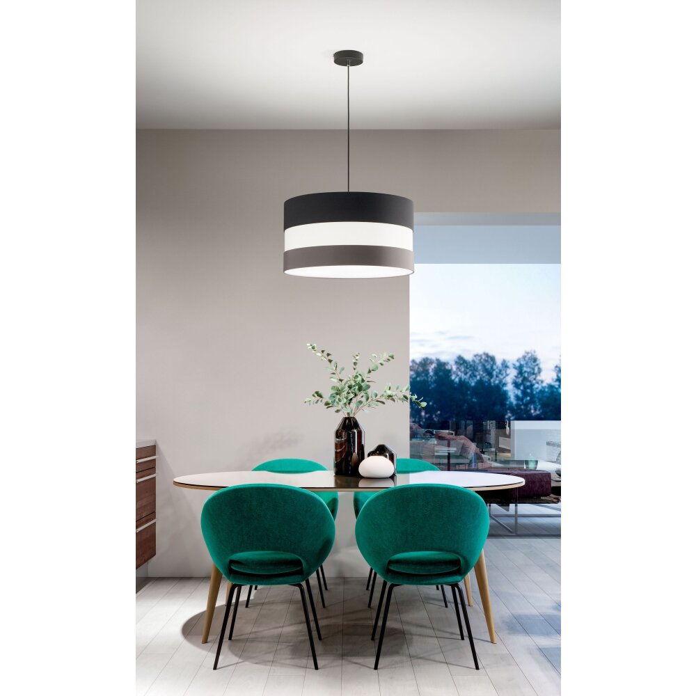 Suspension Fabas Luce Arona Noir, 3 lumières main product photo