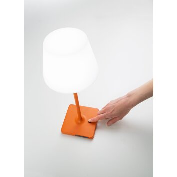 Lampe à poser Fabas Luce Adam LED Orange, 1 lumière