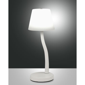 Lampe de table Fabas Luce Ibla LED Blanc, 1 lumière