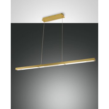 Suspension Fabas Luce Ling LED Laiton, 1 lumière