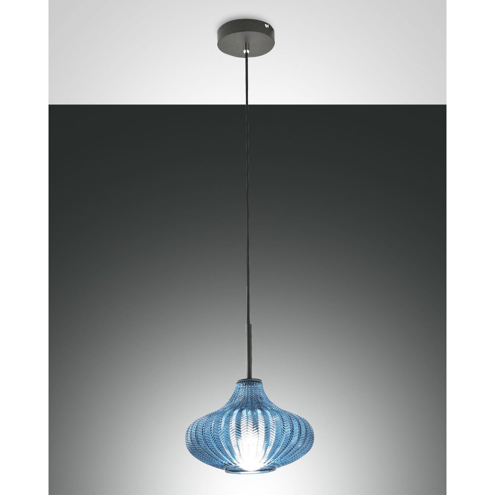 Suspension Fabas Luce Budelli Noir, 1 lumière main product photo