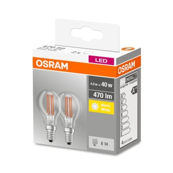 Osram E14 4 Watt 2700 Kelvin 470 lumen Set de 2 pièces