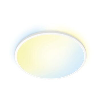 Plafonnier Philips WiZ SuperSlim LED Blanc, 1 lumière