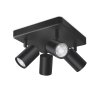 Plafonnier Philips WiZ IMAGEO LED Noir, 4 lumières, Changeur de couleurs