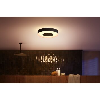 Plafonnier Philips Hue Xamento LED Noir, Blanc, 1 lumière, Changeur de couleurs