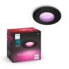 Spot encastrable Philips Hue Xamento LED Noir, 1 lumière, Changeur de couleurs