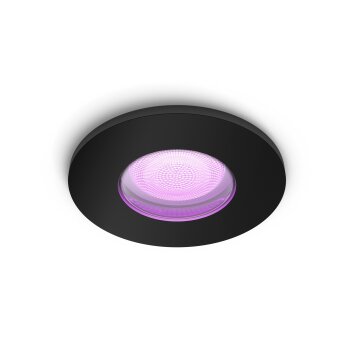 Spot encastrable Philips Hue Xamento LED Noir, 1 lumière, Changeur de couleurs