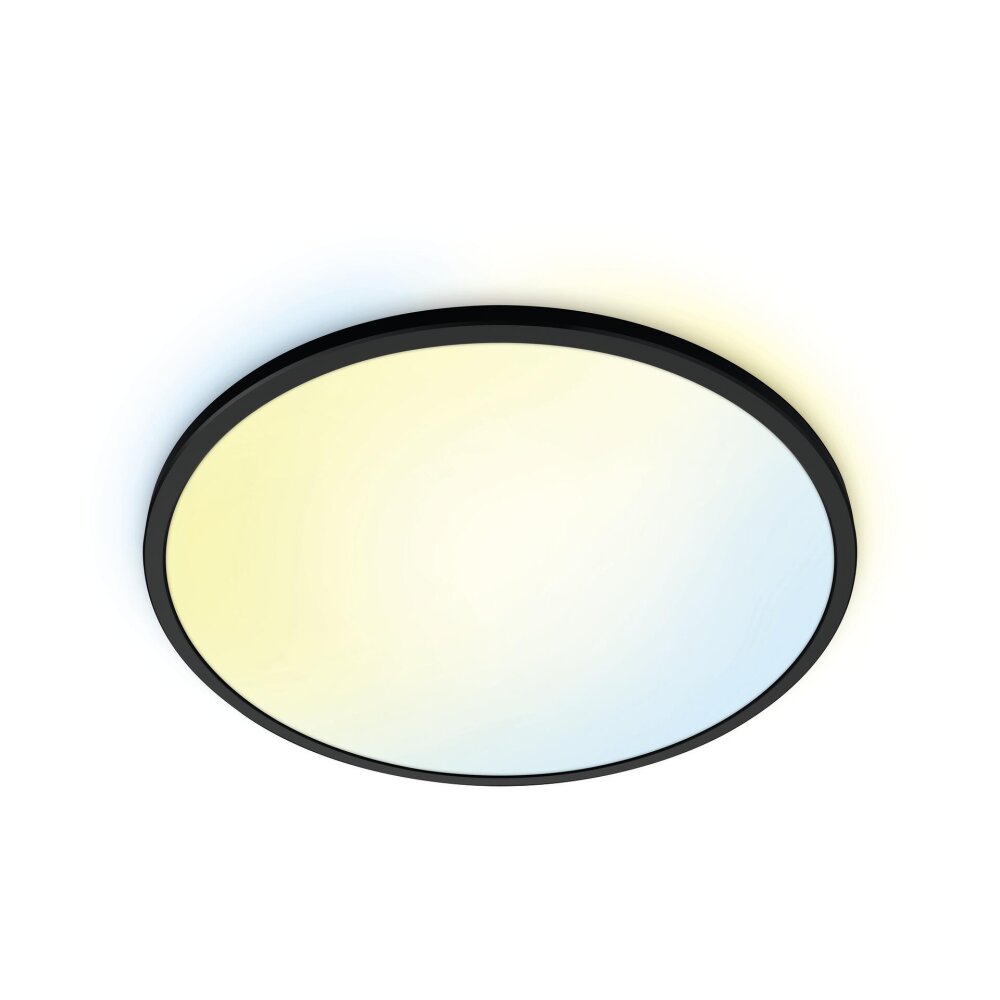 Plafonnier Philips WiZ SuperSlim LED Noir, 1 lumière main product photo