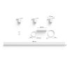 Applique murale Kit de base Philips Hue Perifo LED Blanc, 3 lumières, Changeur de couleurs