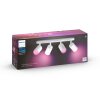 Plafonnier Philips Hue Fugato LED Blanc, 4 lumières, Changeur de couleurs