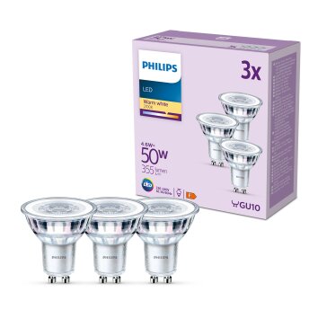 Philips Classic Set de 3 LED GU10 4,6 watt 2700 kelvin 355 lumen