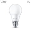 Philips Classic Lot de 2 LED E27 4,9 watt 2700 kelvin 470 lumen