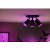 Plafonnier Philips Hue Fugato LED Noir, 3 lumières, Changeur de couleurs