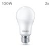 Philips Classic 2 Set LED E27 13 Watt 4000 Kelvin 1521 Lumen