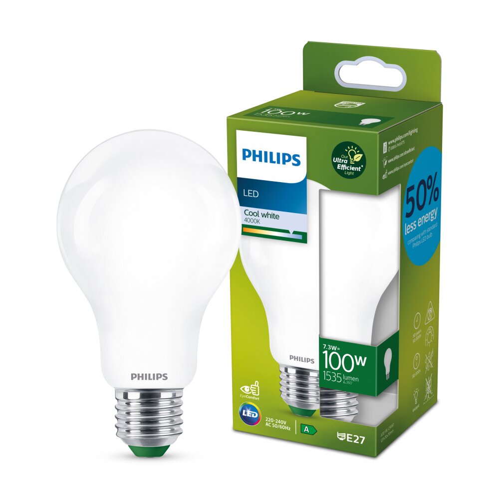 Philips Classic LED E27 7,3 watt 4000 kelvin 1535 lumen main product photo