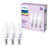 Philips Classic Lot de 3 LED E14 4,9 watt 2700 kelvin 470 lumen