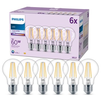 Philips Classic 6er Set LED E27 7 Watt 4000 Kelvin 850 Lumen