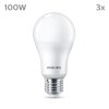Philips Classic Lot de 3 LED E27 13 watt 2700 kelvin 1521 lumen