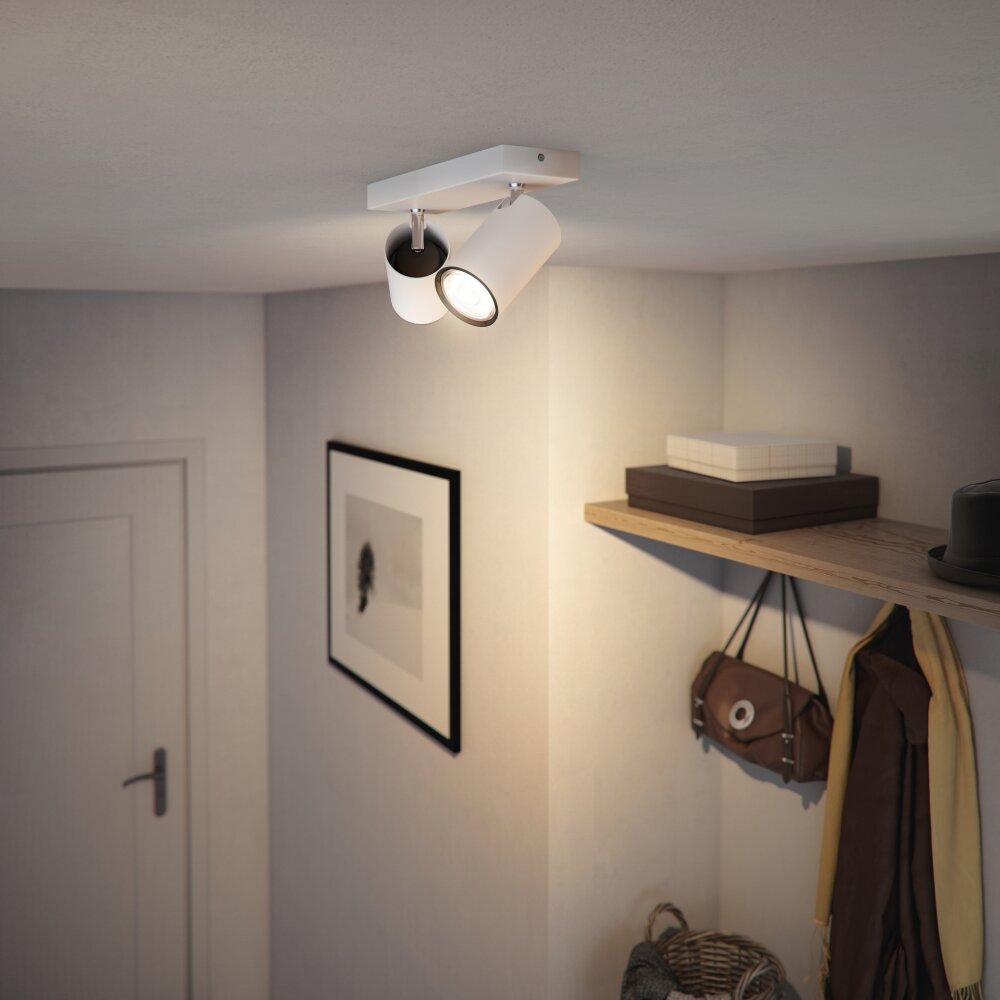 Plafonnier Philips myLiving Kosipo Blanc, 2 lumières main product photo