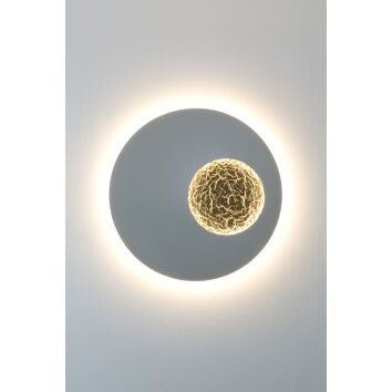 Applique murale Holländer LUNA LED Or, Gris, 2 lumières